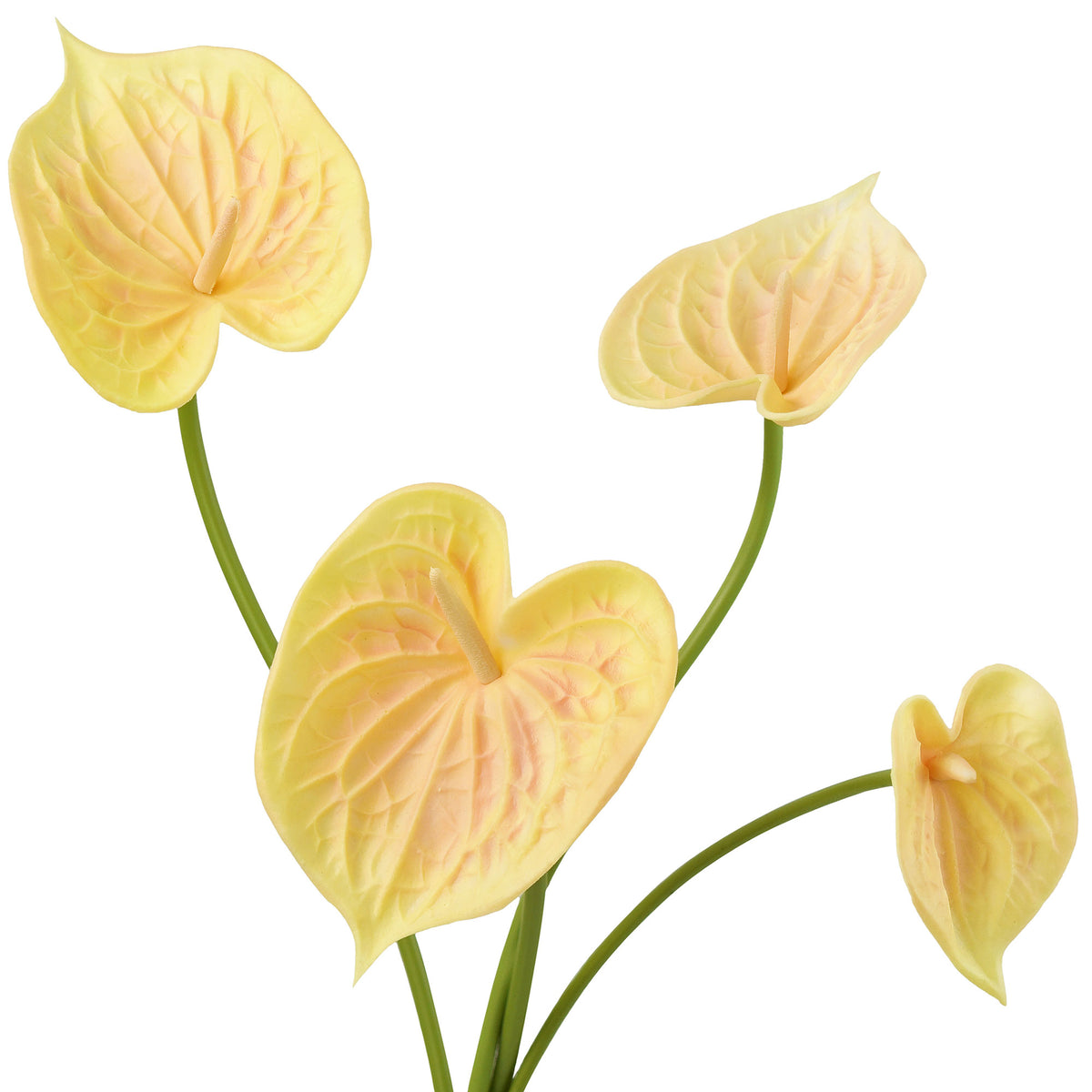 peach anthurium Anthurium Flower 'Peach Yellow' Real Touch Artificial Flowers, 16.5” 4 –  FiveSeasonStuff