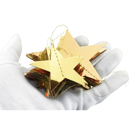 FiveSeasonStuff Paperboard Star Garlands, Banner, Decorations, Hangings for Christmas, Home Decor, Photo Wall Backdrop, Wedding, Birthday, Baby/Bridal Shower, Kids Bedroom