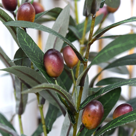 6 Stems Artificial Olive Leaves and Branches with Olives Greenery Floral Arrangement 31 inches (78cm)