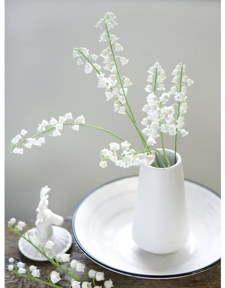 Soft-Touch Artificial Lily of the Valley Bouquet – 7 Stems (14.2")