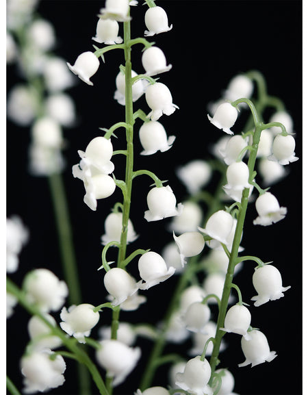 Soft-Touch Artificial Lily of the Valley Bouquet – 7 Stems (14.2")