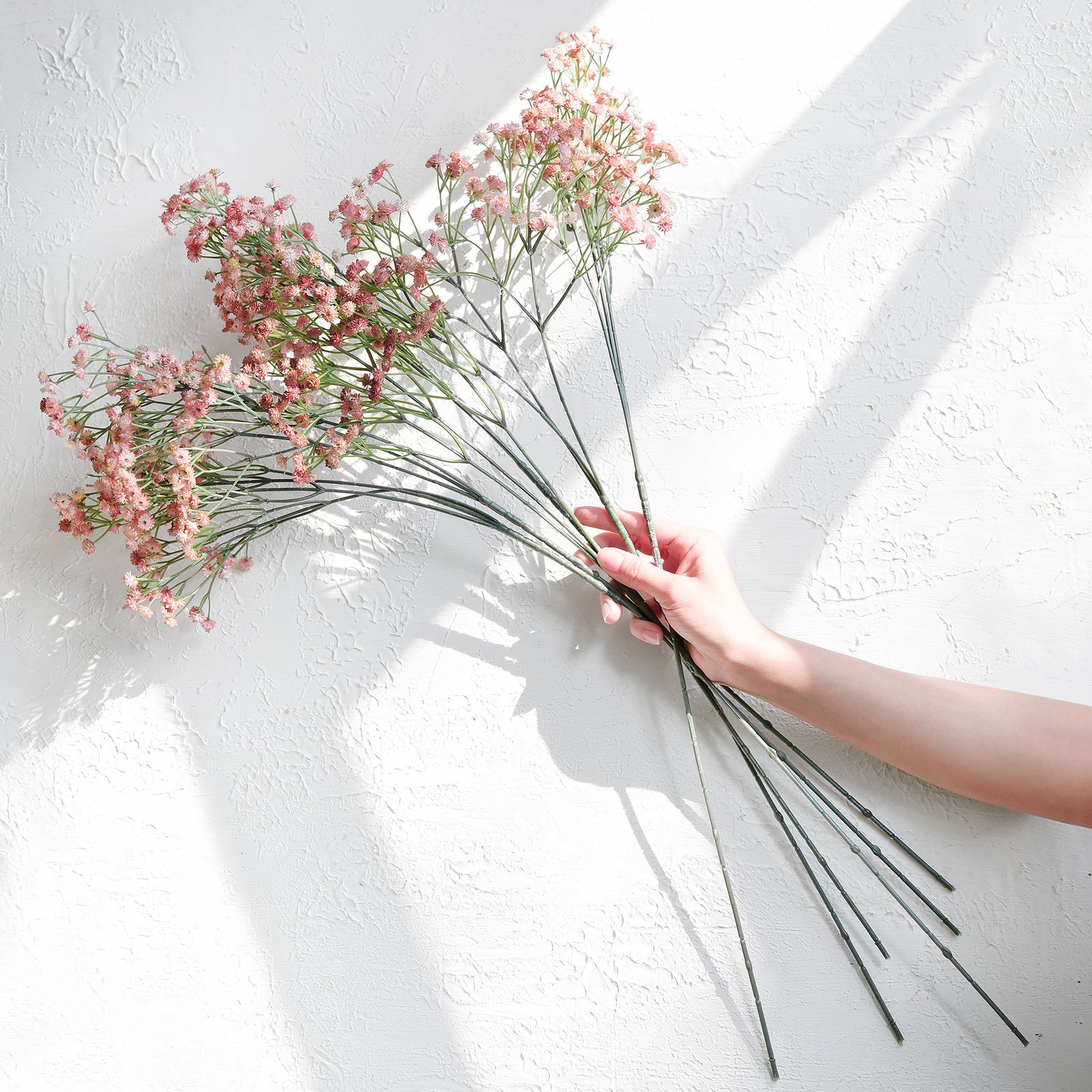 6 Stems 69cm Ruddy Pink Baby’s Breath Artificial Flowers Baby’s Breath Gypsophila Tall Long Stems