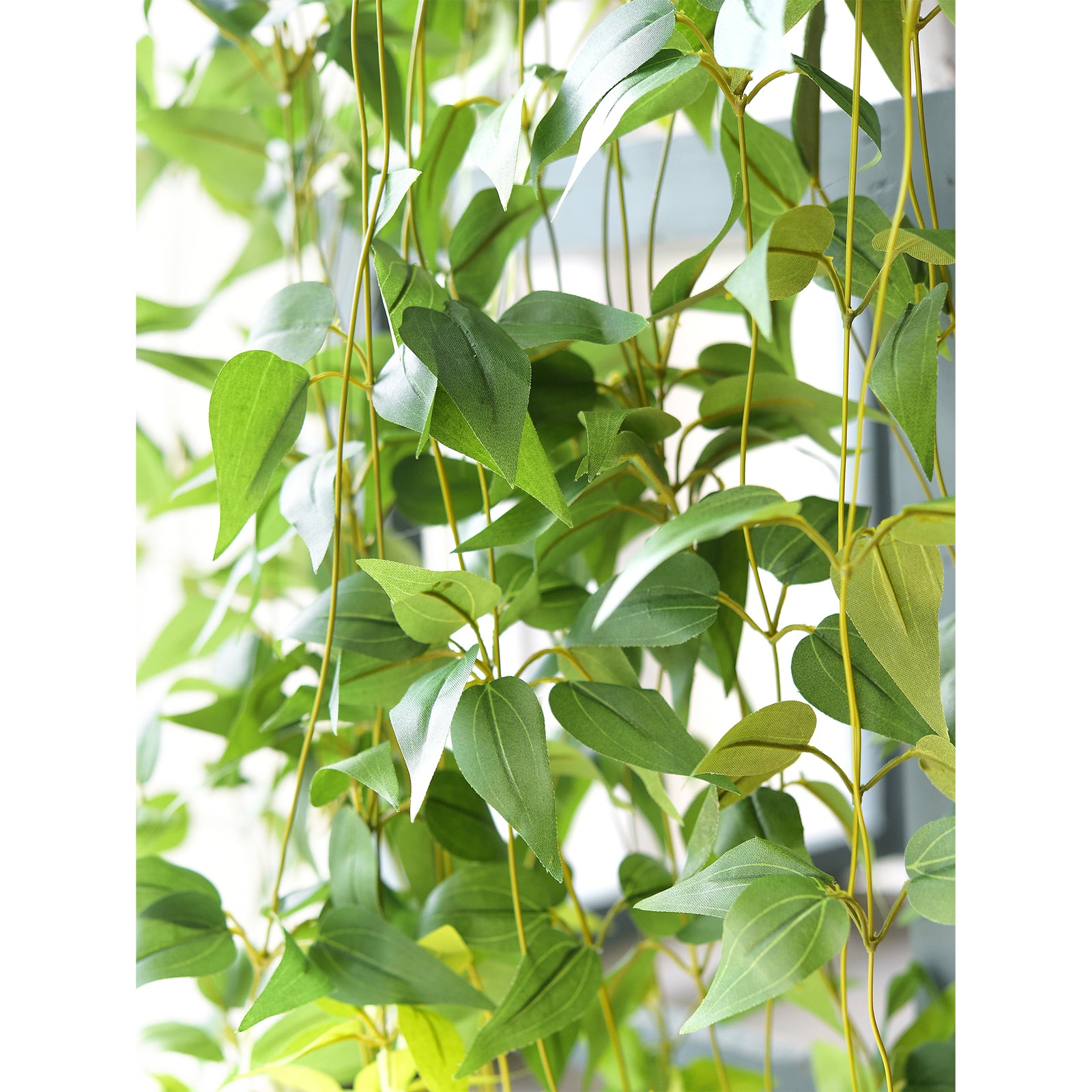 Versatile Decor Delight: Lush 28ft 10-Vine Set of Elegant Artificial Silk Clematis Leaves for Any Occasion or Event