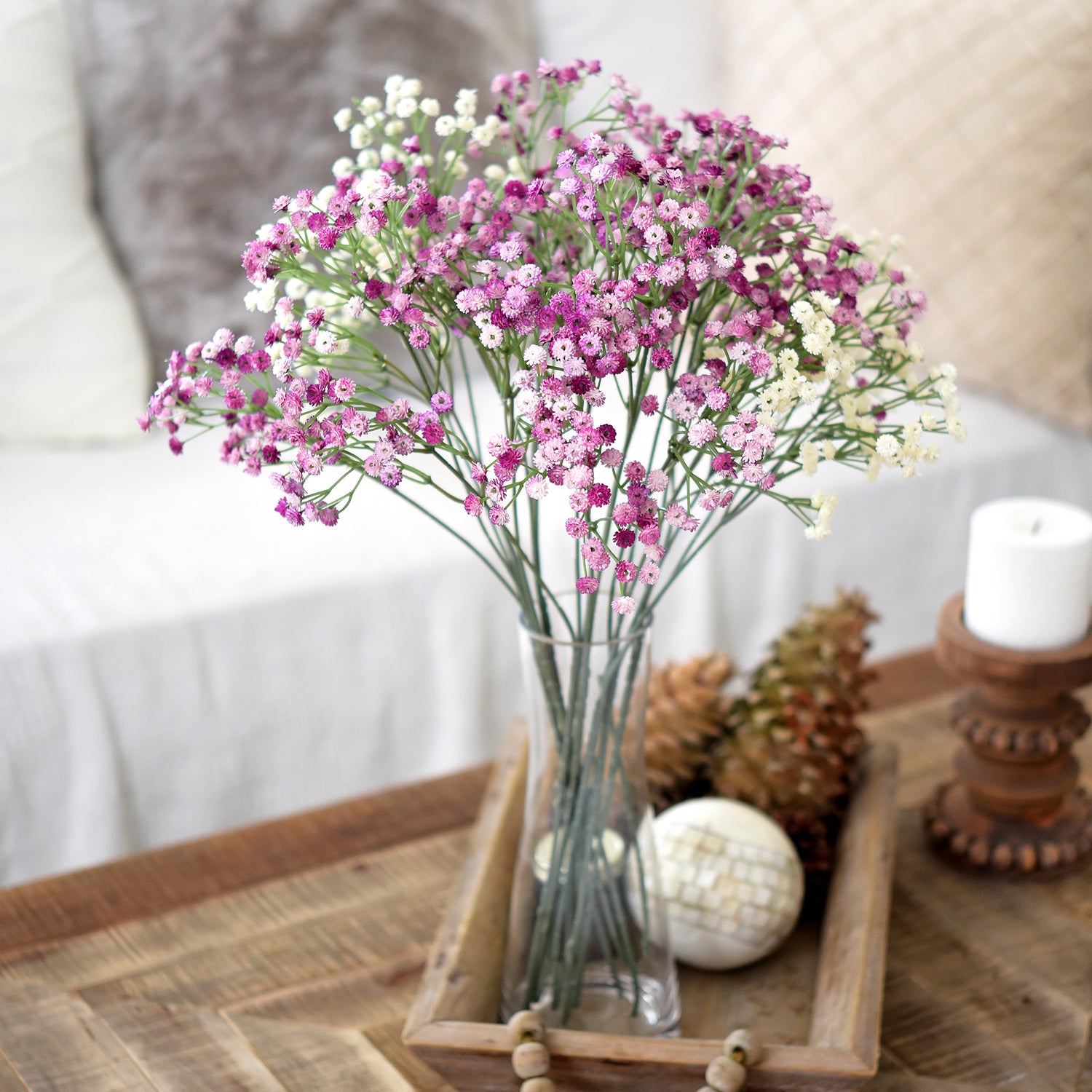 6 Stems 69cm Pink-Lavender Mix Baby's Breath Artificial Flowers