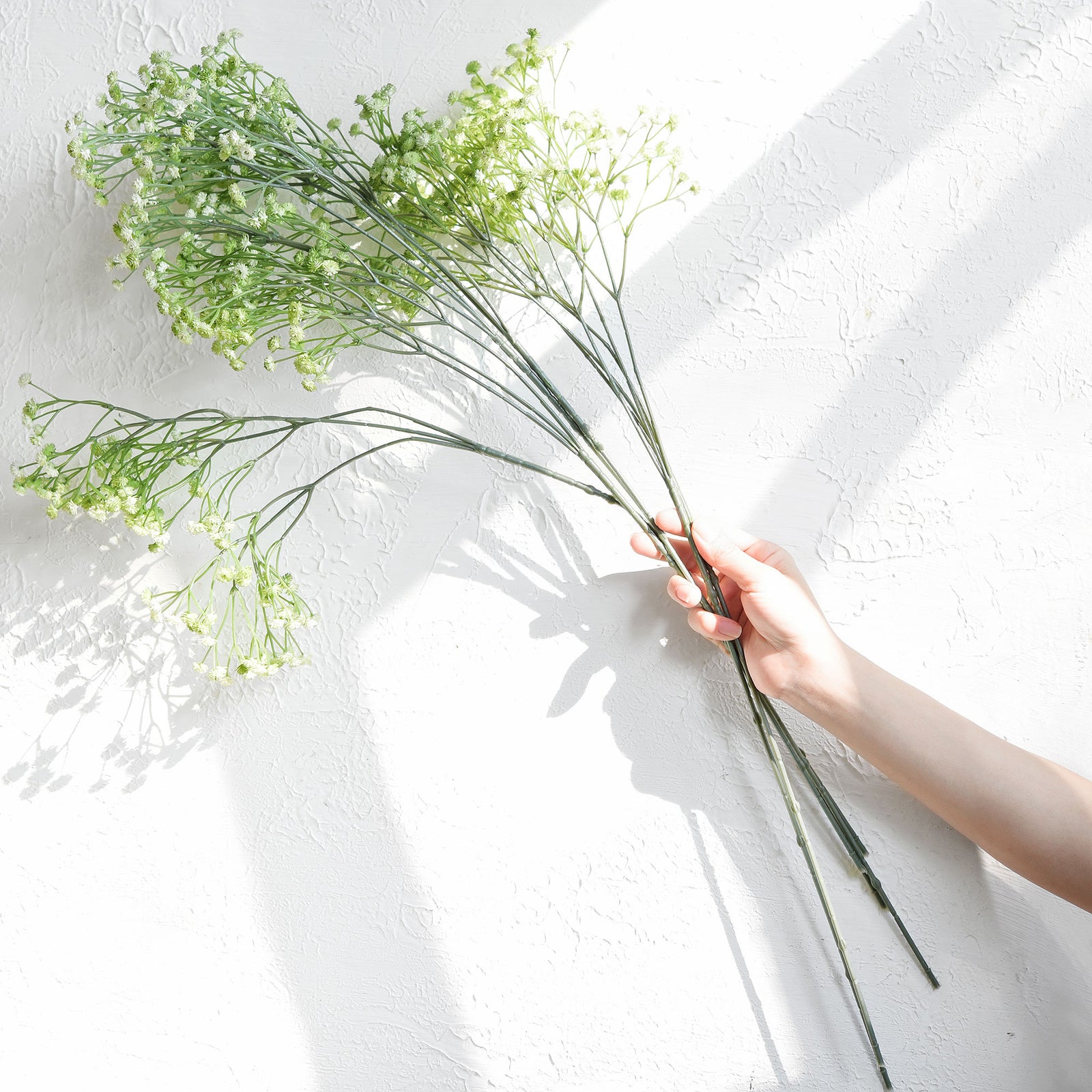 6 Stems 69cm Light Moss Green Baby’s Breath Artificial Flowers Baby’s Breath Gypsophila Tall Long Stems