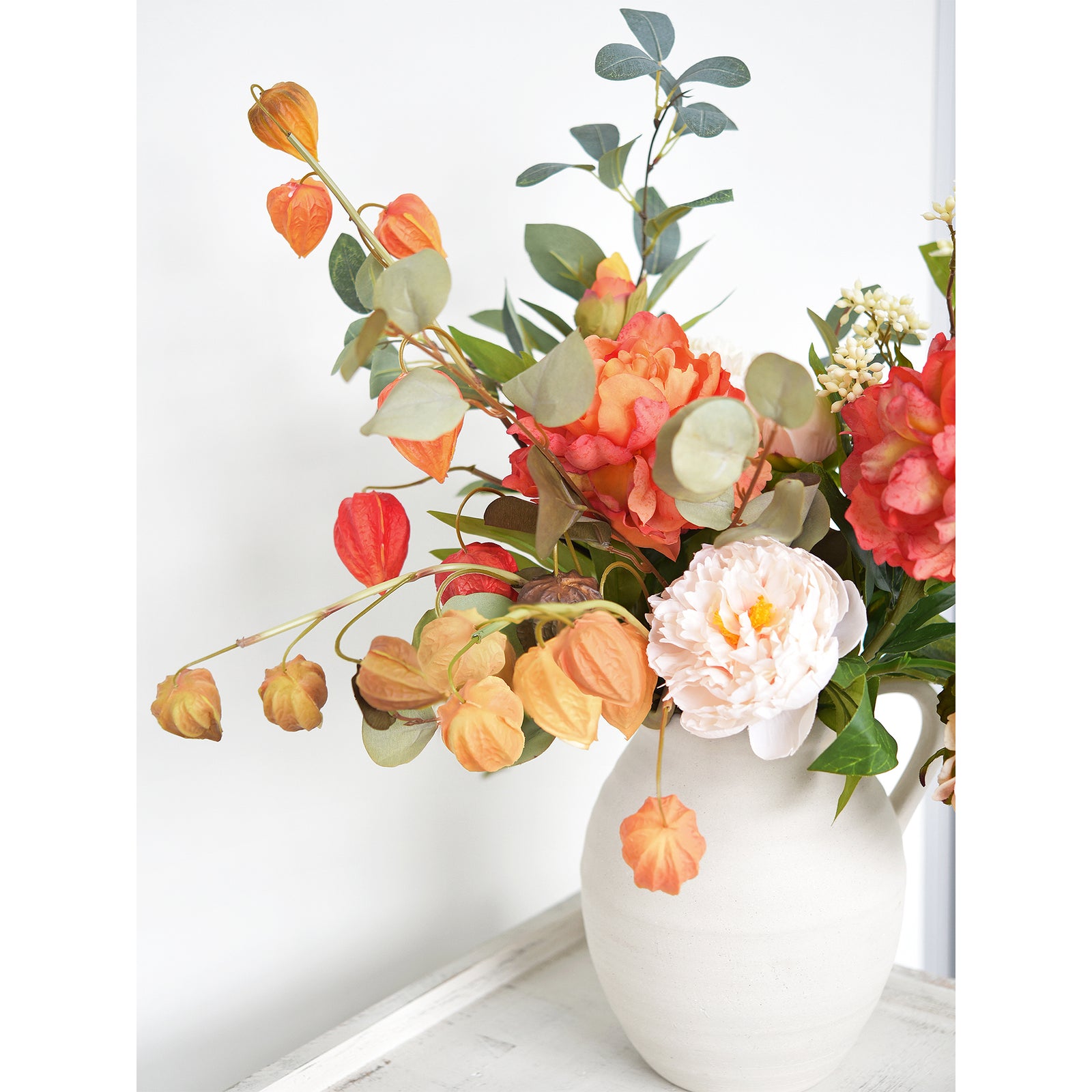 Artificial Chinese Lantern Stems – Rustic Harvest Mix (Multi-Color) – Set of 3