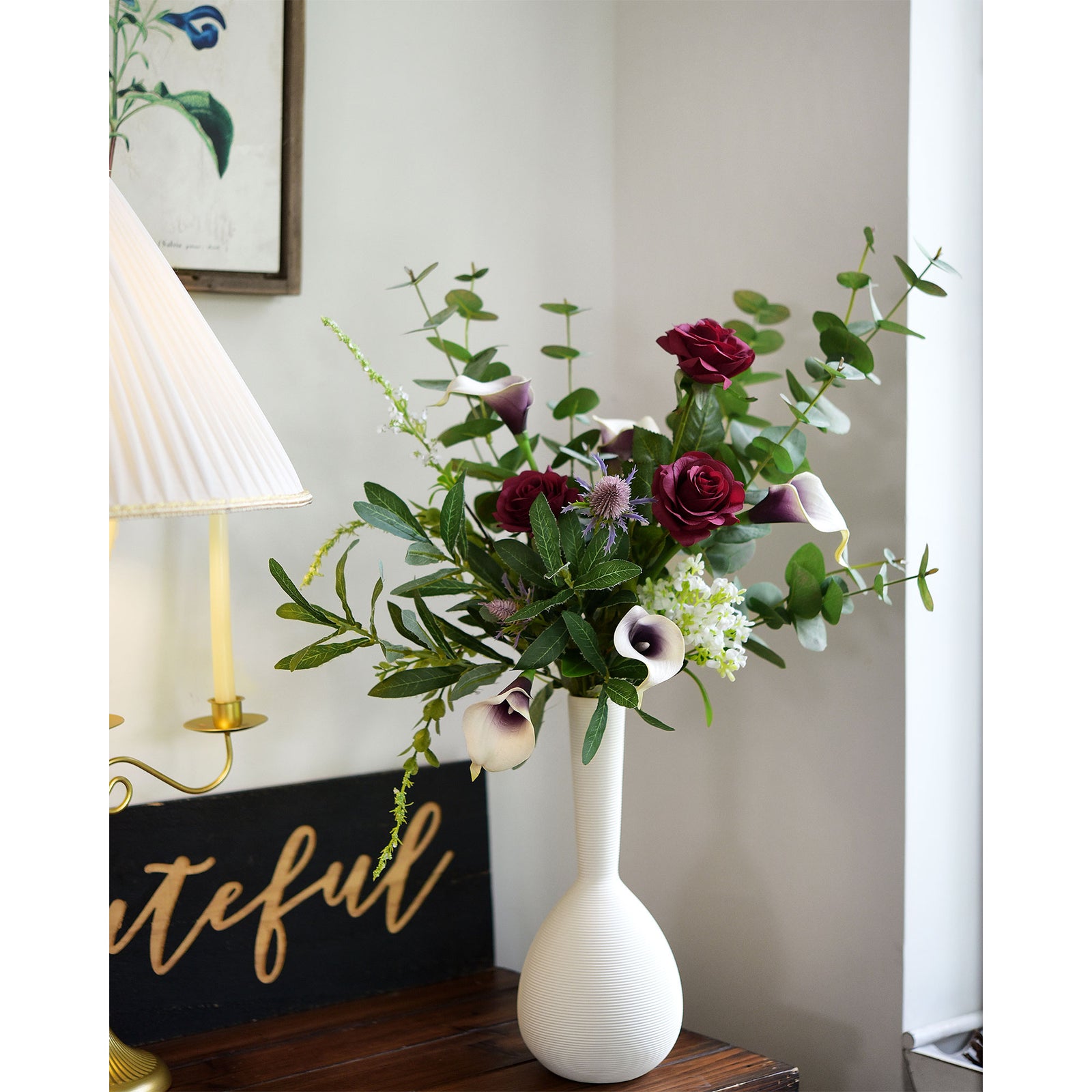 Real Looking True Blue Eucalyptus 22.8” (58cm) Greenery Artificial Eucalyptus Leaves FiveSeasonStuff Floral 2 Stems