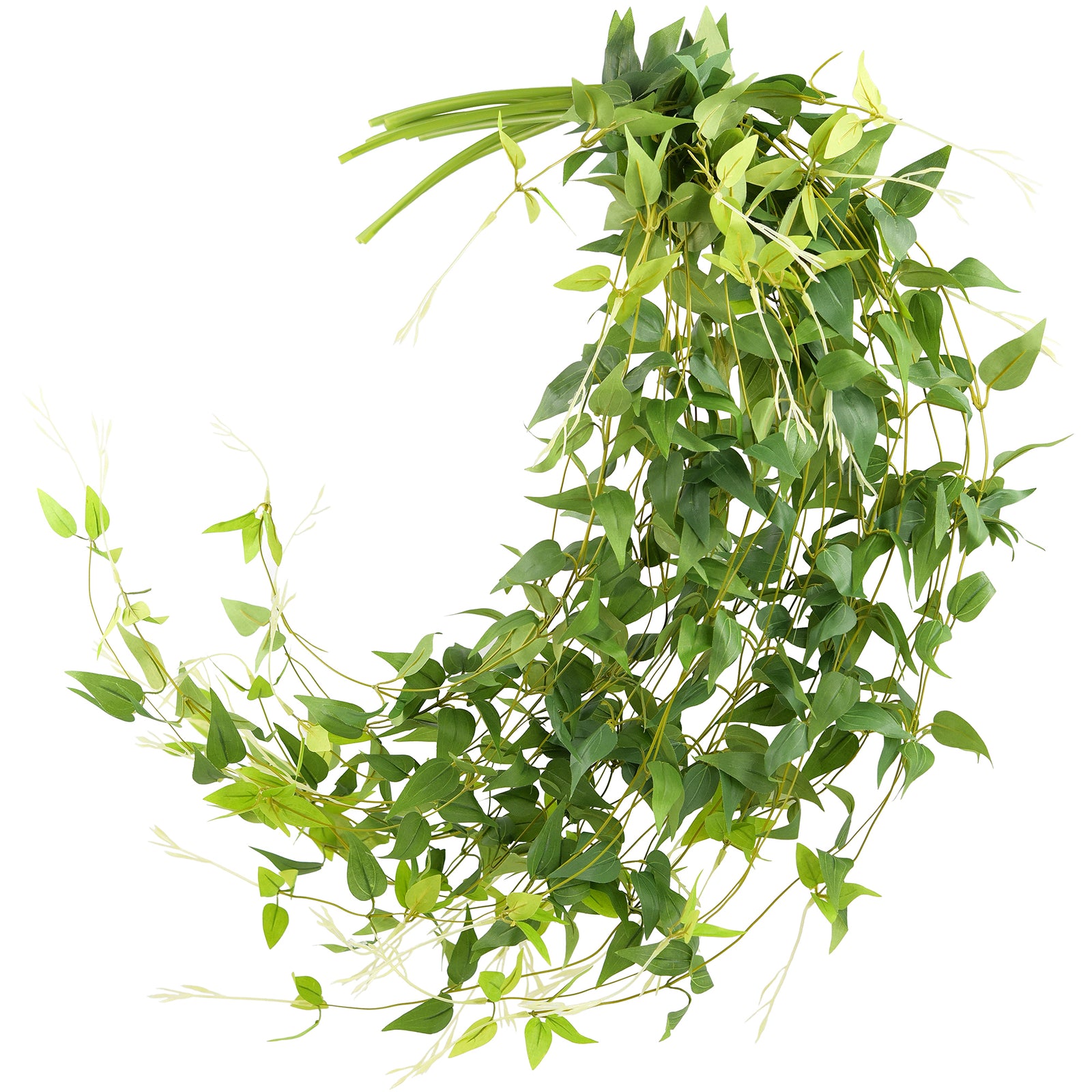 Versatile Decor Delight: Lush 28ft 10-Vine Set of Elegant Artificial Silk Clematis Leaves for Any Occasion or Event