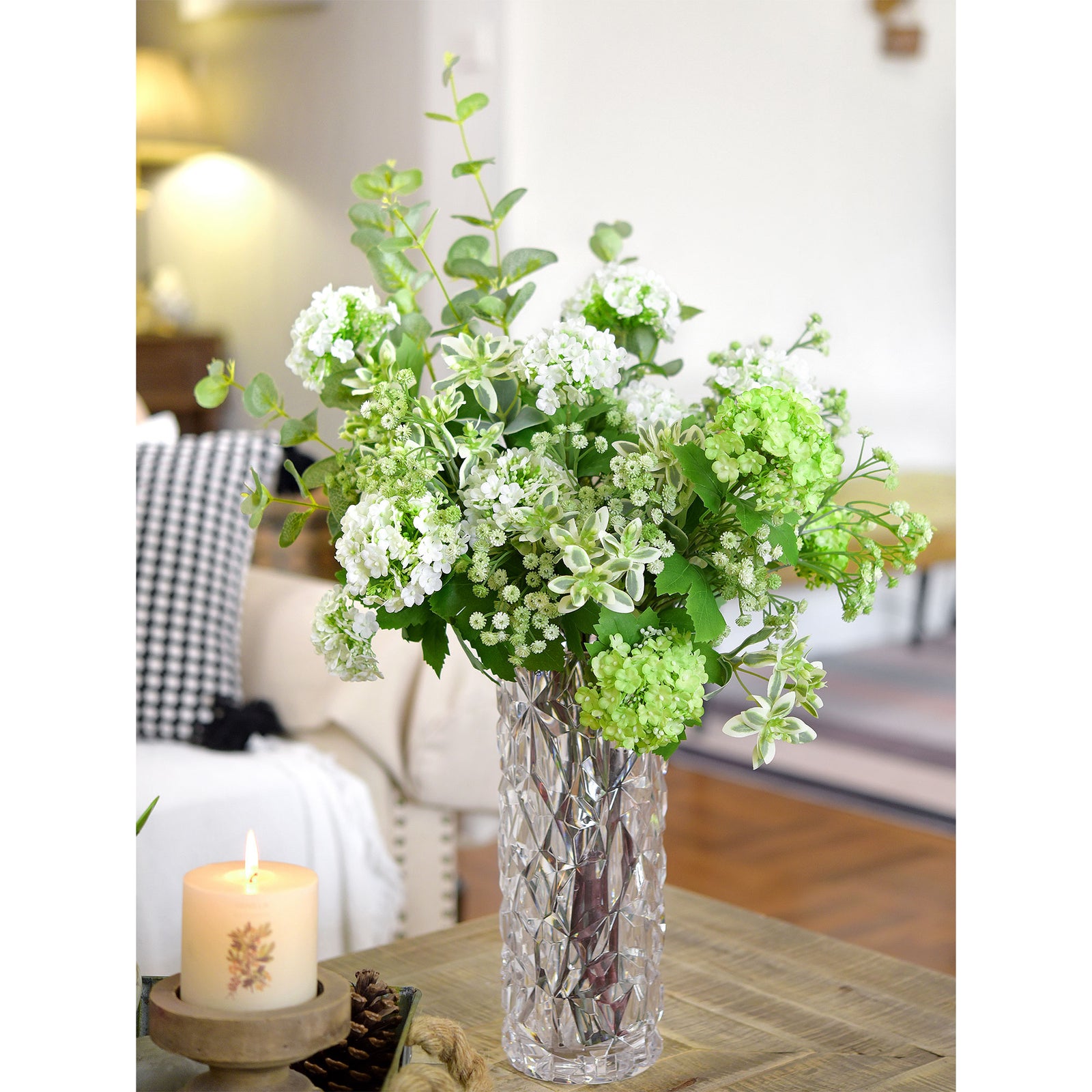 6 Stems 69cm Light Moss Green Baby’s Breath Artificial Flowers Baby’s Breath Gypsophila Tall Long Stems