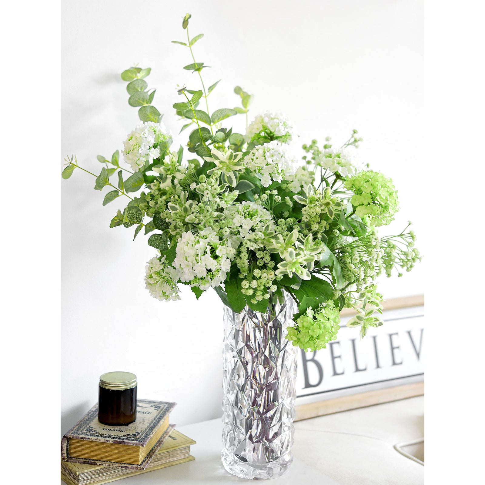 6 Stems 69cm Light Moss Green Baby’s Breath Artificial Flowers Baby’s Breath Gypsophila Tall Long Stems