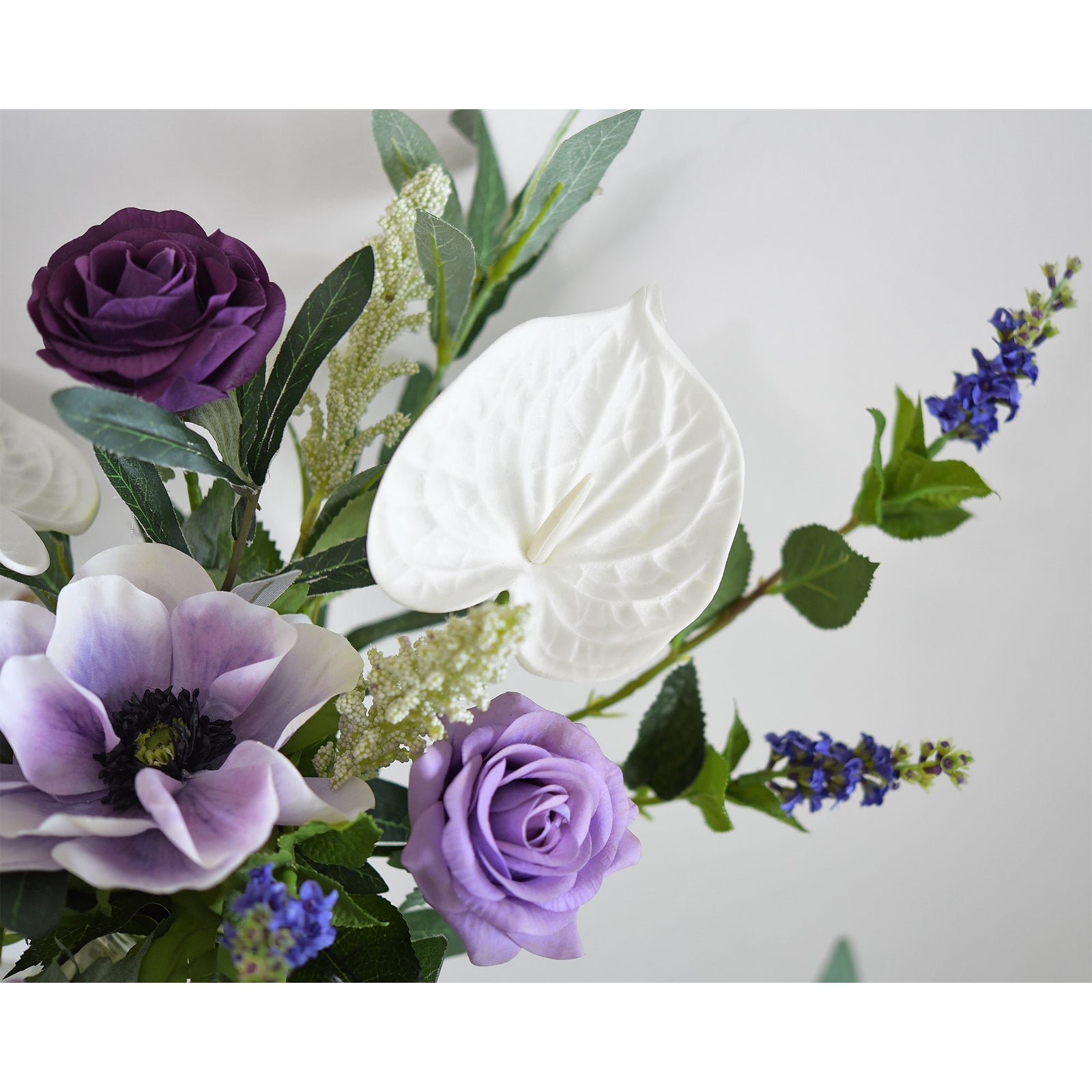 Anthurium Flower 'Seashell White' Real Touch Artificial Flowers, 16.5” 4 Stems FiveSeasonStuff Floral