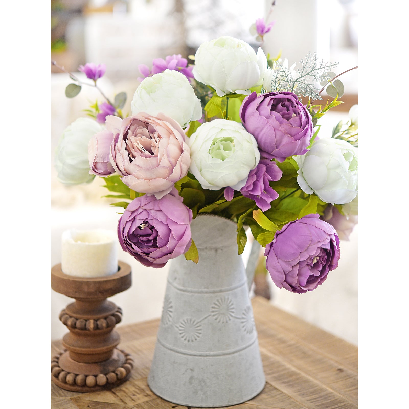 lavender flower centerpieces wedding Whimsical Lavender Bliss – Artificial Peonies Bouquet (Set of 2), Purp – FiveSeasonStuff