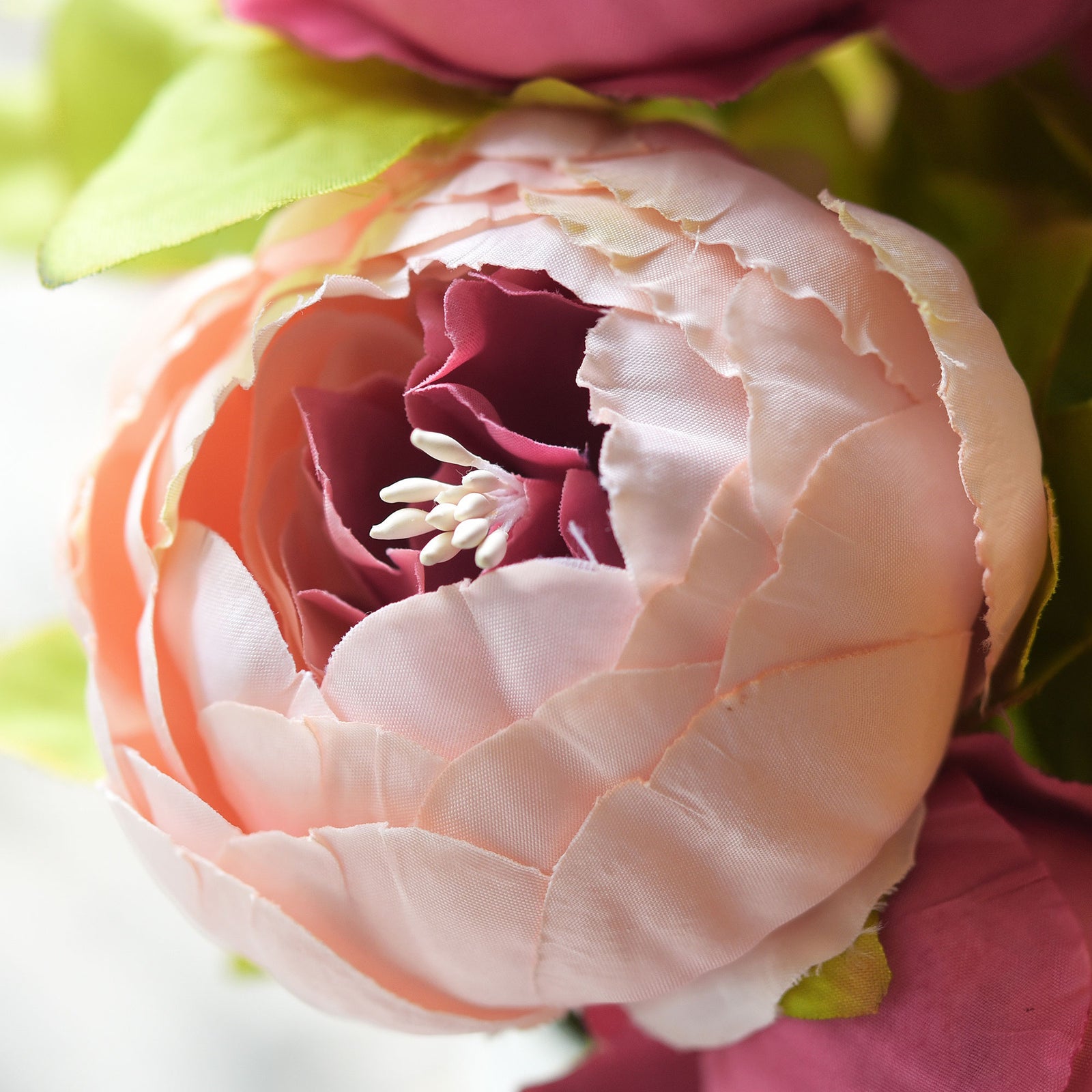 Silk Pink Peonies and Sunflowers Mix Flower Bouquet Artificial Flowers, FiveSeasonStuff Floral