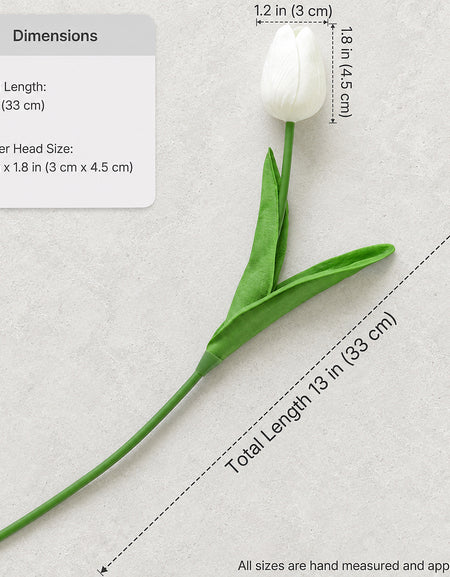 Real Touch Artificial Tulips, Mixed Colors, Set of 15