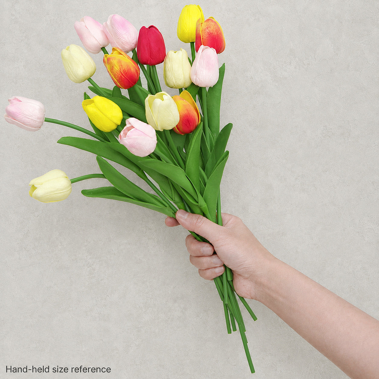 Real Touch Artificial Tulips, Mixed Colors, Set of 15