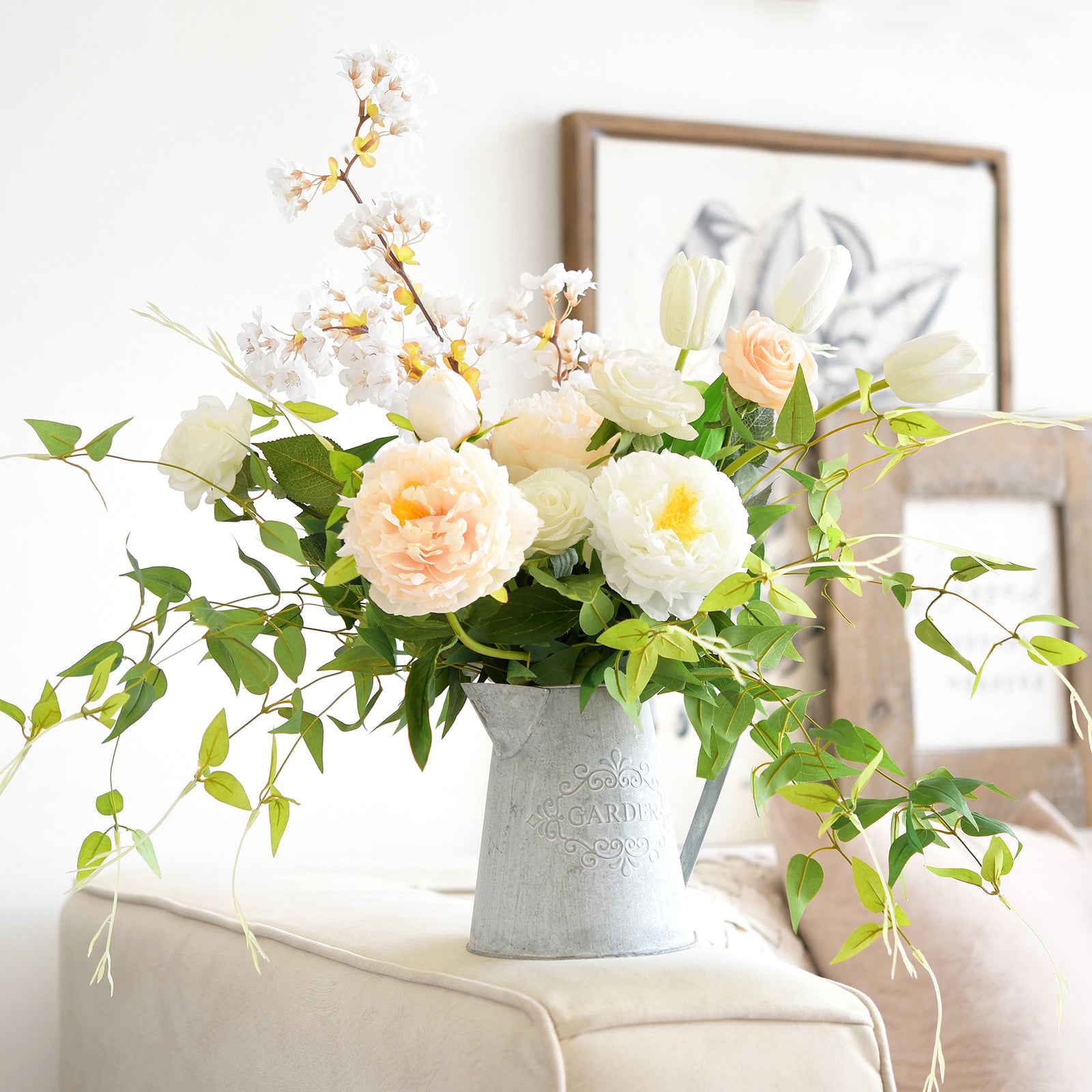 Versatile Decor Delight: Lush 28ft 10-Vine Set of Elegant Artificial Silk Clematis Leaves for Any Occasion or Event