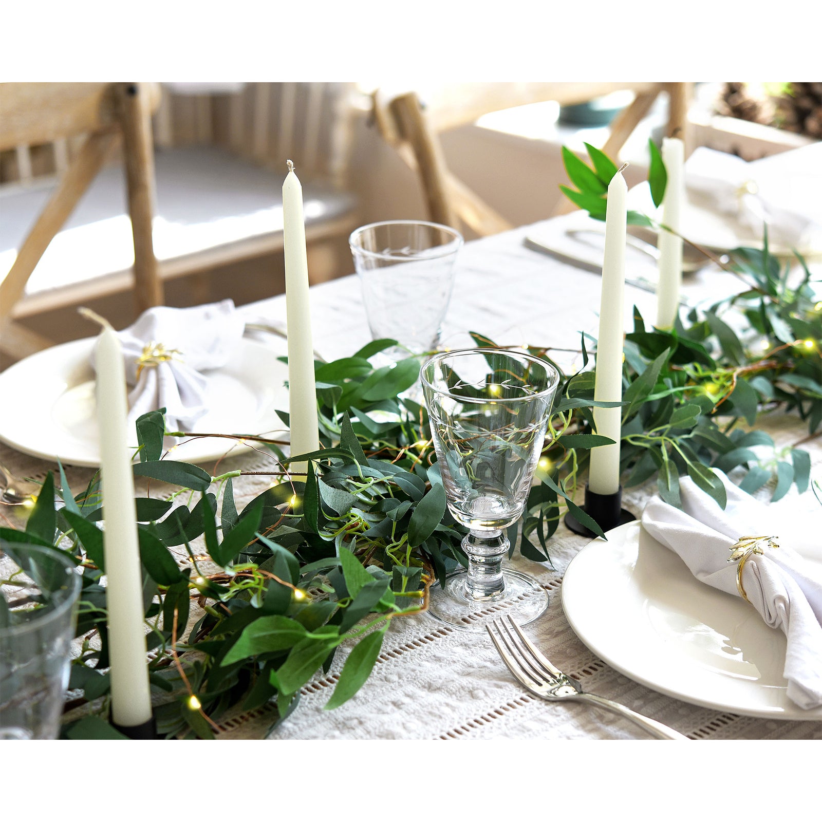 4 Black Plated Iron Candle Holders with Round Base for Taper Wax Candlesticks