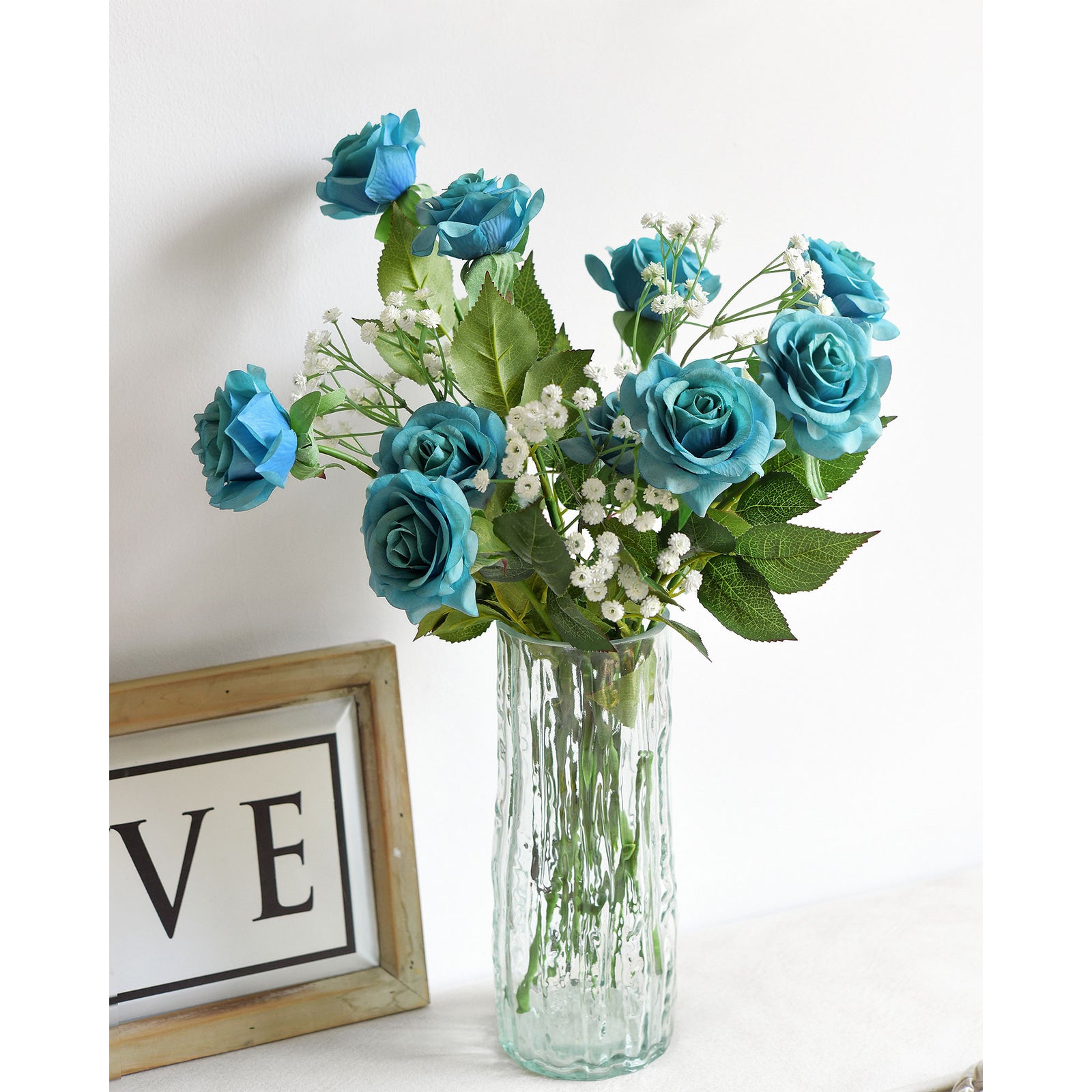 FiveSeasonStuff Baby's Breath Artificial Flowers 10 Baby's Breath Gypsophila 2 ft Tall Long Stems for Floral Arrangement, Wedding Flower Bouquet Décor (Vintage White)