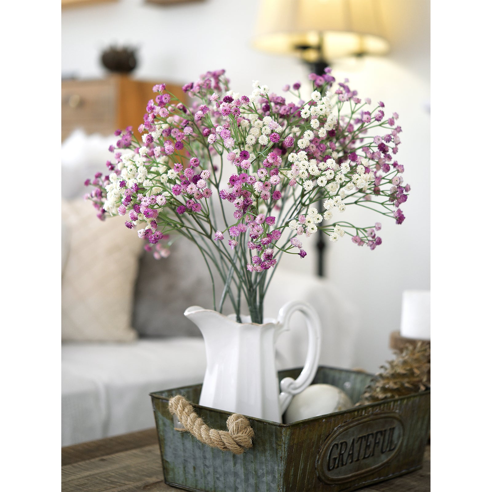 lavender artificial flower 6 Stems 69cm Pink-Lavender Mix Baby's Breath Artificial Flowers Baby's – FiveSeasonStuff