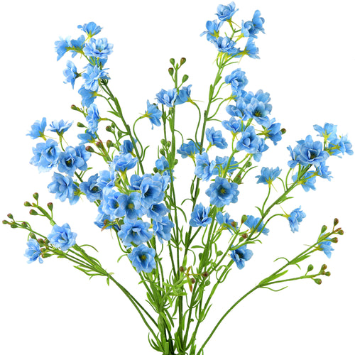 Light Blue Delphinium Real Touch Artificial Flowers, 24.8” 6 Stems FiveSeasonStuff Floral