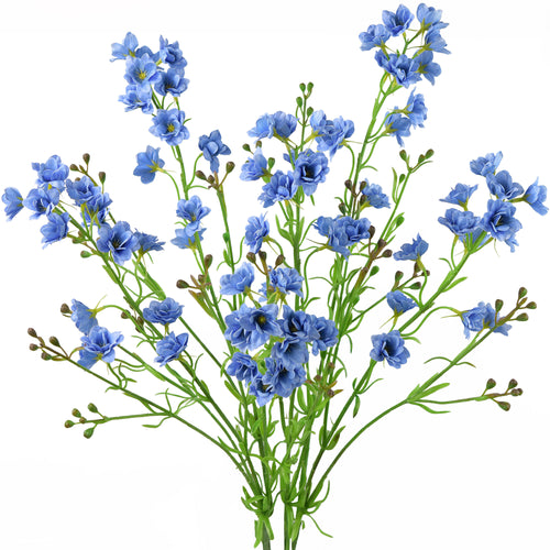 Royal Blue Delphinium Real Touch Artificial Flowers, 24.8” 6 Stems FiveSeasonStuff Floral