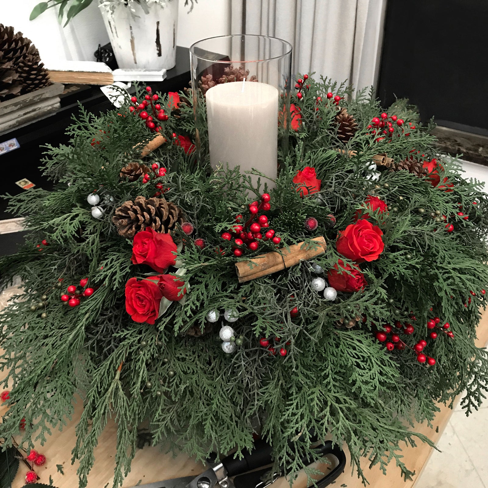 Festive Joyful Artificial Holly Red Berry Stems for the Holidays: Set of 10 for Stunning Décor