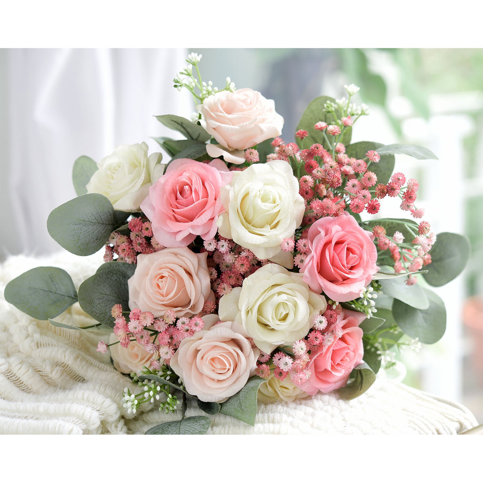 6 Stems 69cm Ruddy Pink Baby’s Breath Artificial Flowers Baby’s Breath Gypsophila Tall Long Stems