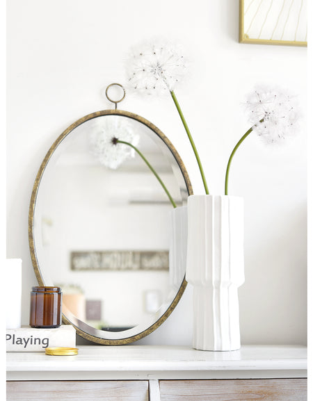 Oversized White Artificial Dandelion Stems, Set of 2