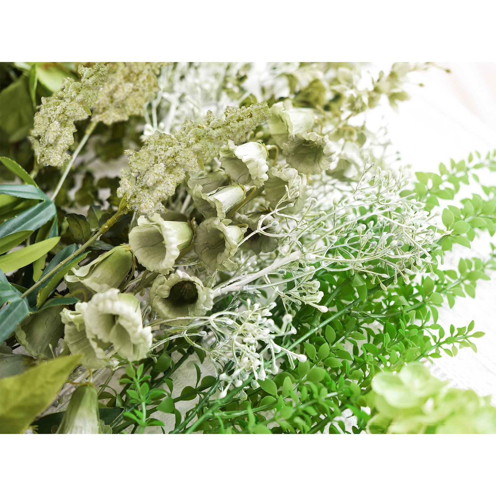 Elegant Green Artificial Bouquet – Hydrangea, Roses, Camellia, Baby's Breath & More for Home Décor, Weddings, Centerpieces, and Events