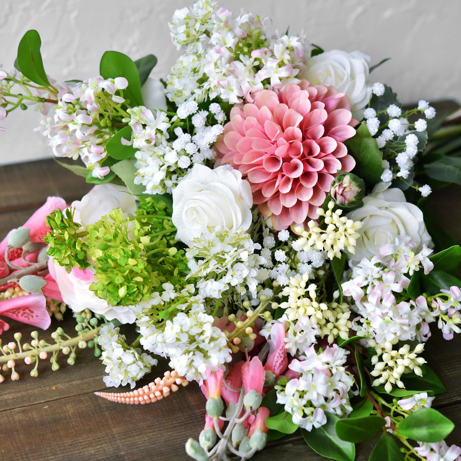 5 Stems Artificial Light Pink Murraya Panniculata Branches Orange Jessamine Greenery Floral Arrangement Decoration 30 inches