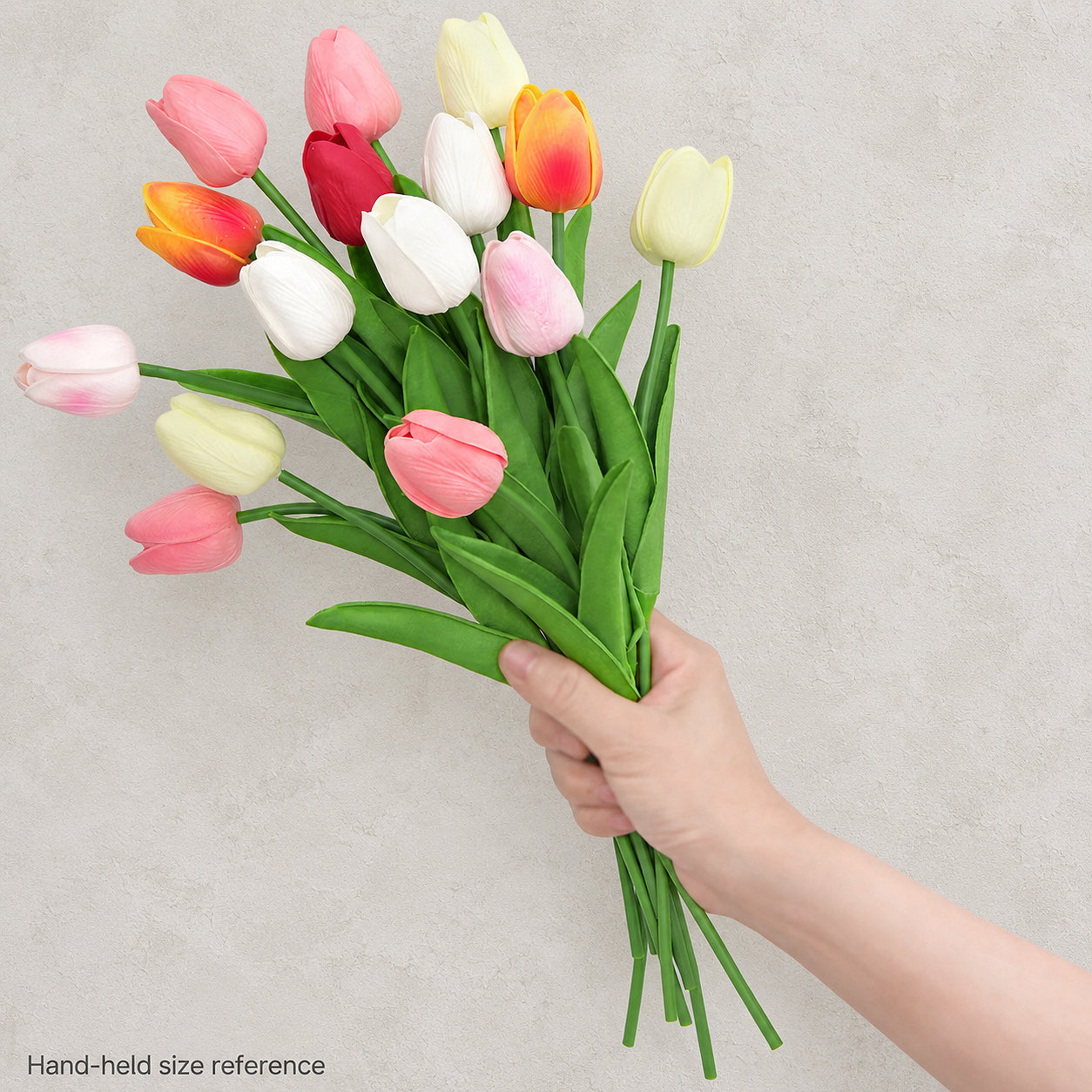 Real Touch Artificial Tulips, Mixed Colors, Set of 15