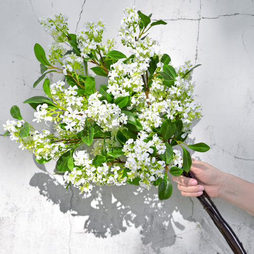 5 Stems Artificial White Murraya Panniculata Branches Orange Jessamine Greenery Floral Arrangement Decoration 30 inches