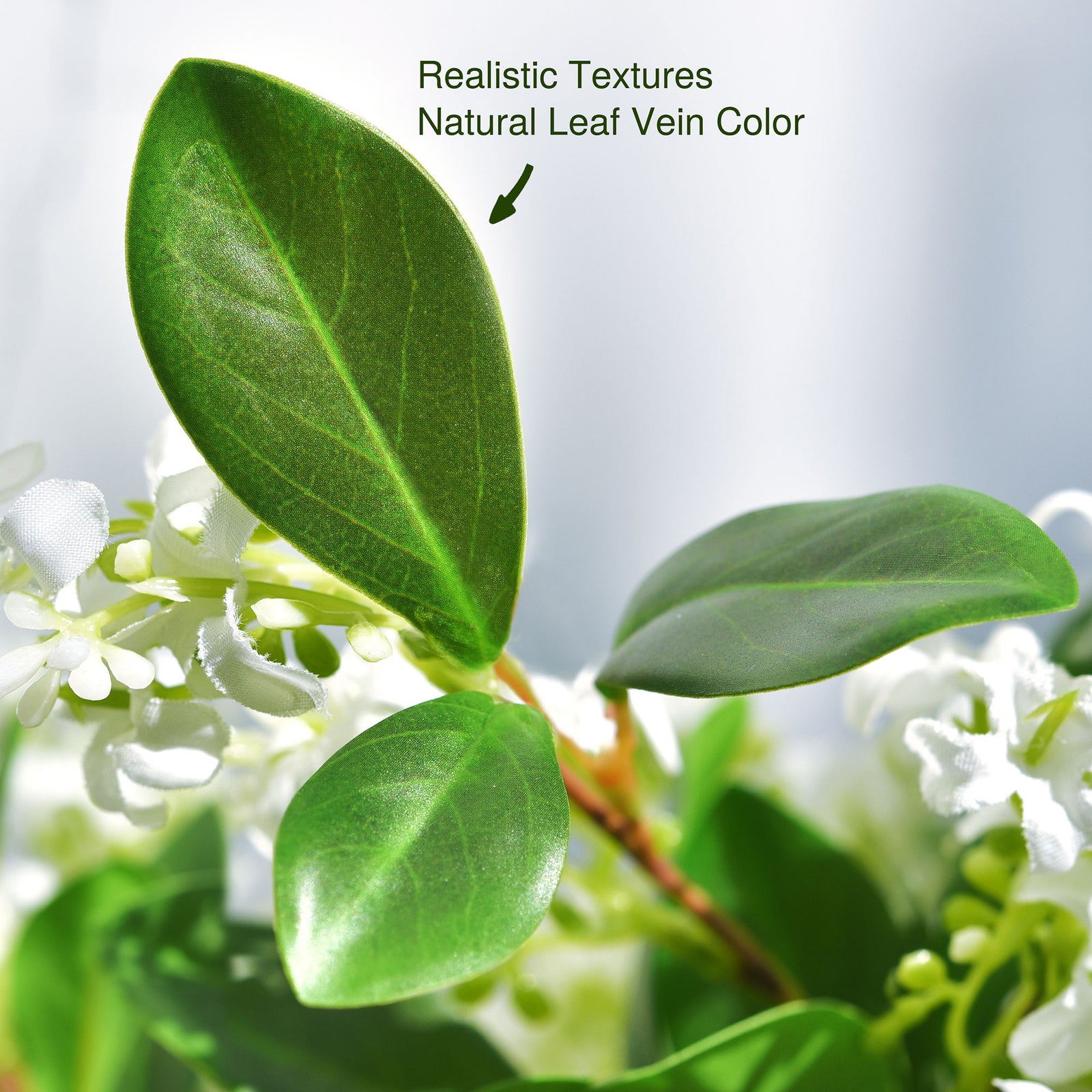 5 Stems Artificial White Murraya Panniculata Branches Orange Jessamine Greenery Floral Arrangement Decoration 30 inches