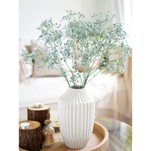 Glacier Blue Baby’s Breath Artificial Flowers Baby’s Breath Gypsophila Tall Long Stems 6 Stems 69cm(2.3ft) Softer Material