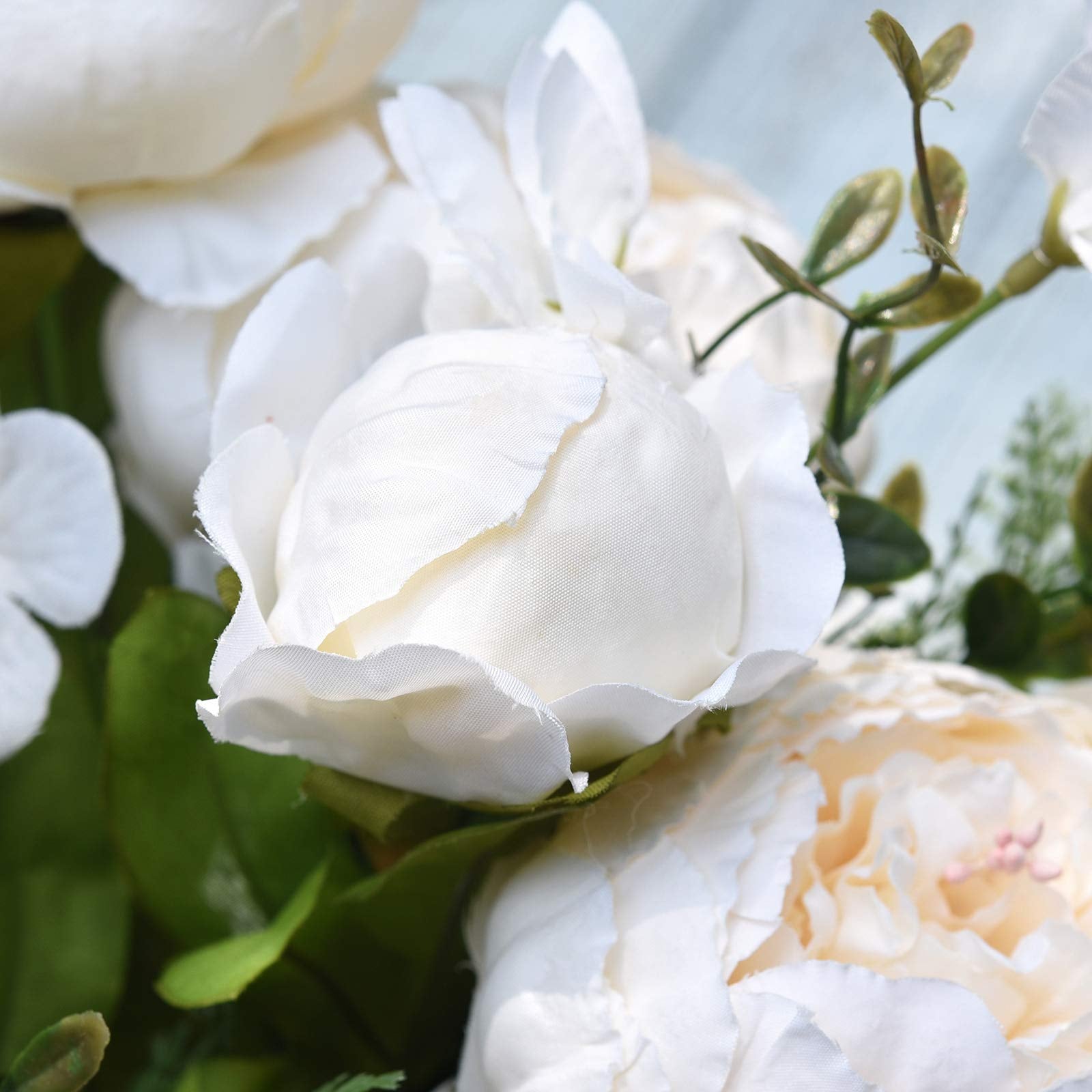 FiveSeasonStuff 1 Bouquet of Peony Silk Artificial Flowers and Hydrangeas/Perfect for Wedding, Bridal, Party, Home, Office Décor