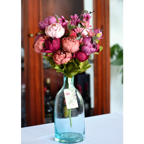 FiveSeasonStuff 2 Bundles (Cheerful Medley) Silk Peonies Artificial Flower Bouquet