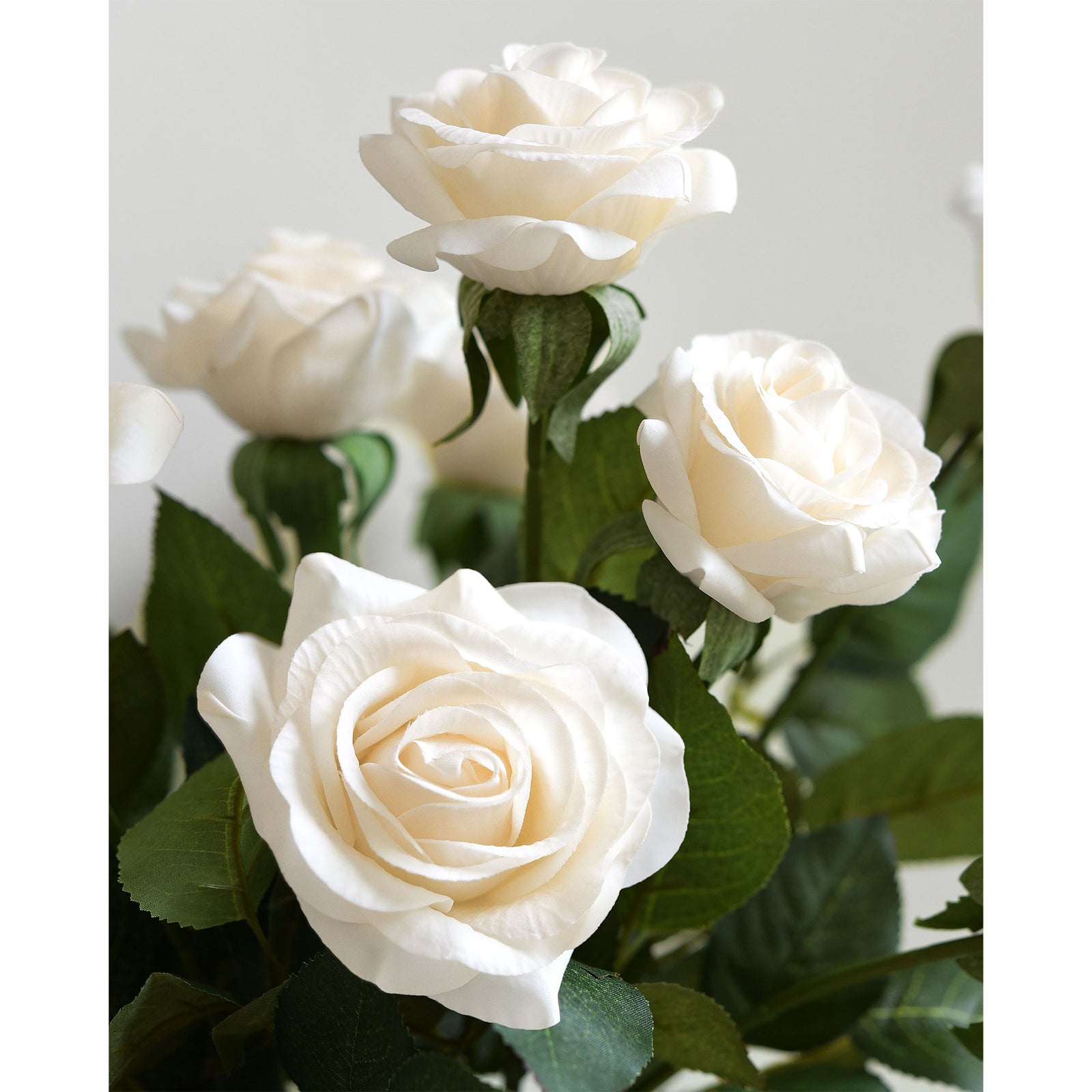 Light Champagne Real Touch Roses Silk Artificial Flowers ‘Petals Feel and Look like Fresh Roses' Wedding, Bridal, Home Décor