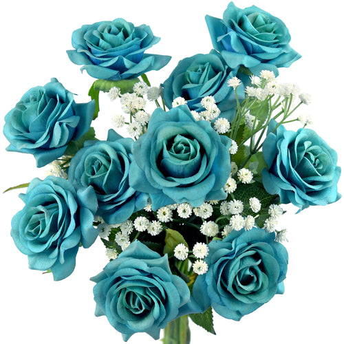 ''Caribbean'' Rose Bouquet Artificial Flowers for Corporate Gifting, Business Gifts , and Various Occasions 11 Stems