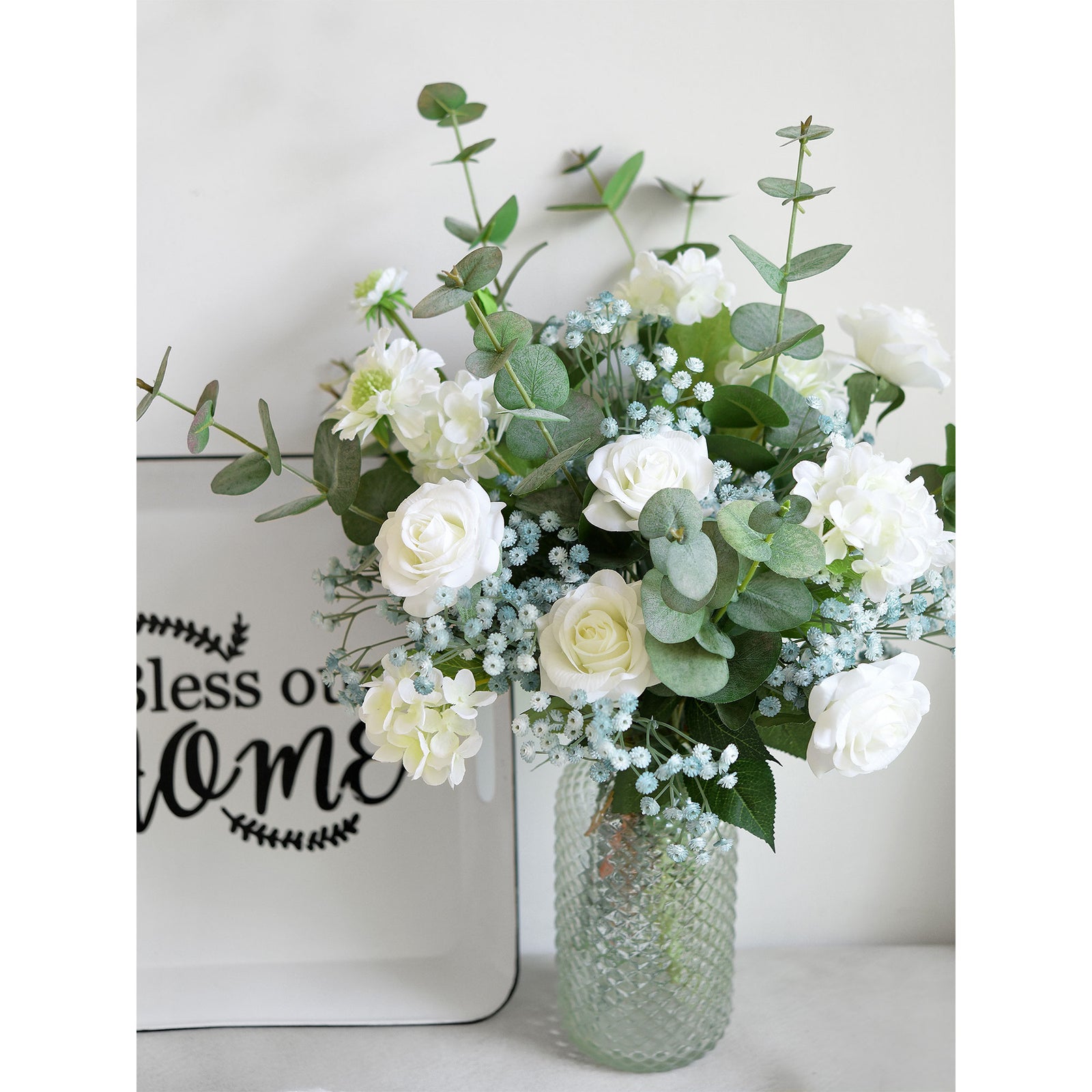 Glacier Blue Baby’s Breath Artificial Flowers Baby’s Breath Gypsophila Tall Long Stems 6 Stems 69cm(2.3ft) Softer Material