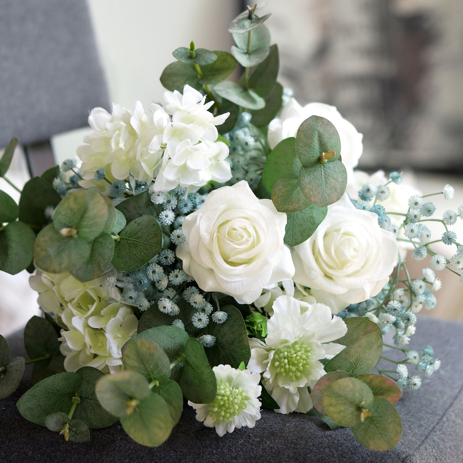 Glacier Blue Baby’s Breath Artificial Flowers Baby’s Breath Gypsophila Tall Long Stems 6 Stems 69cm(2.3ft) Softer Material