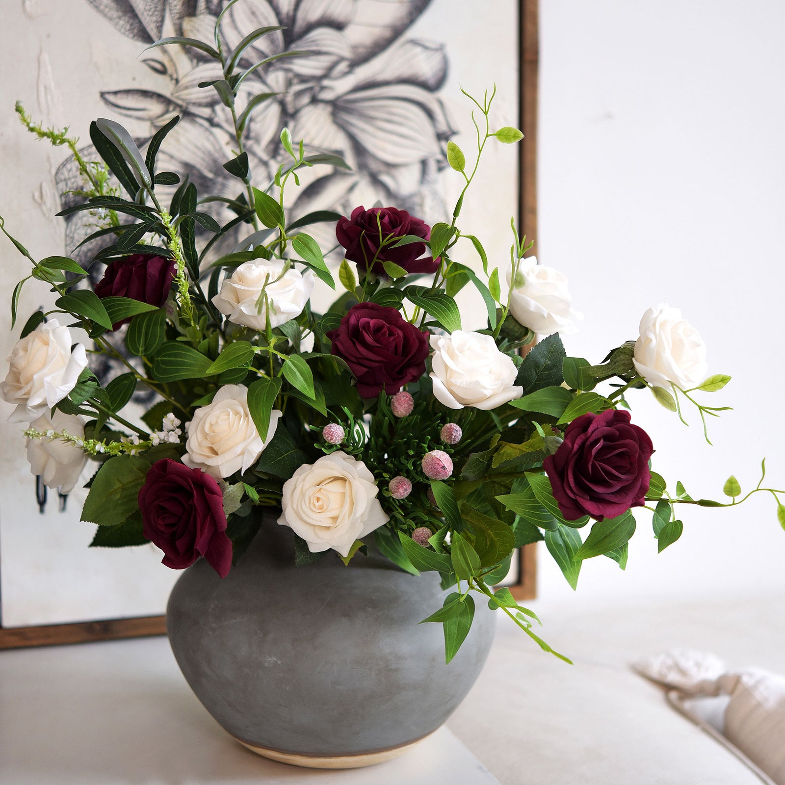 Light Champagne Real Touch Roses Silk Artificial Flowers ‘Petals Feel and Look like Fresh Roses' Wedding, Bridal, Home Décor