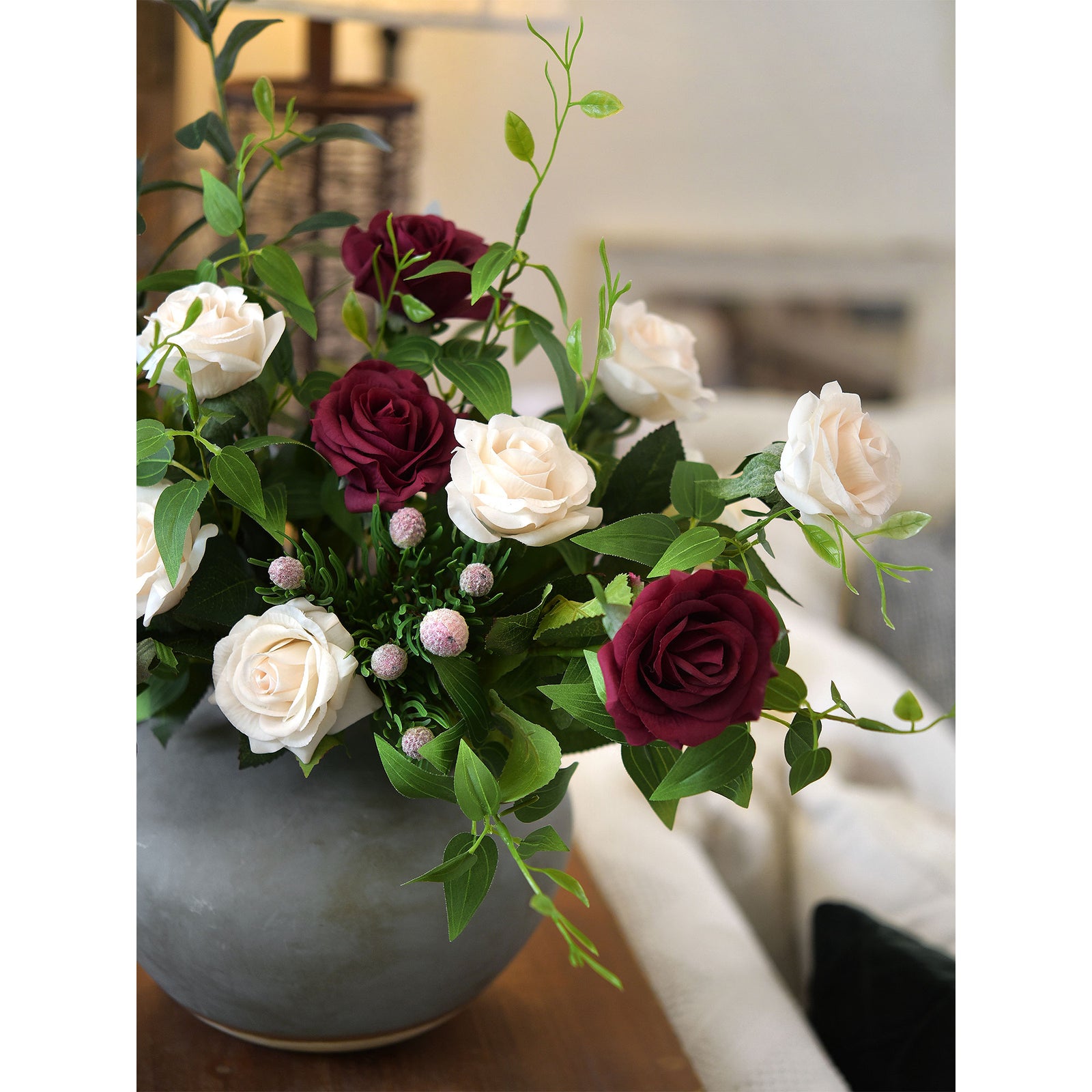 Light Champagne Real Touch Roses Silk Artificial Flowers ‘Petals Feel and Look like Fresh Roses' Wedding, Bridal, Home Décor