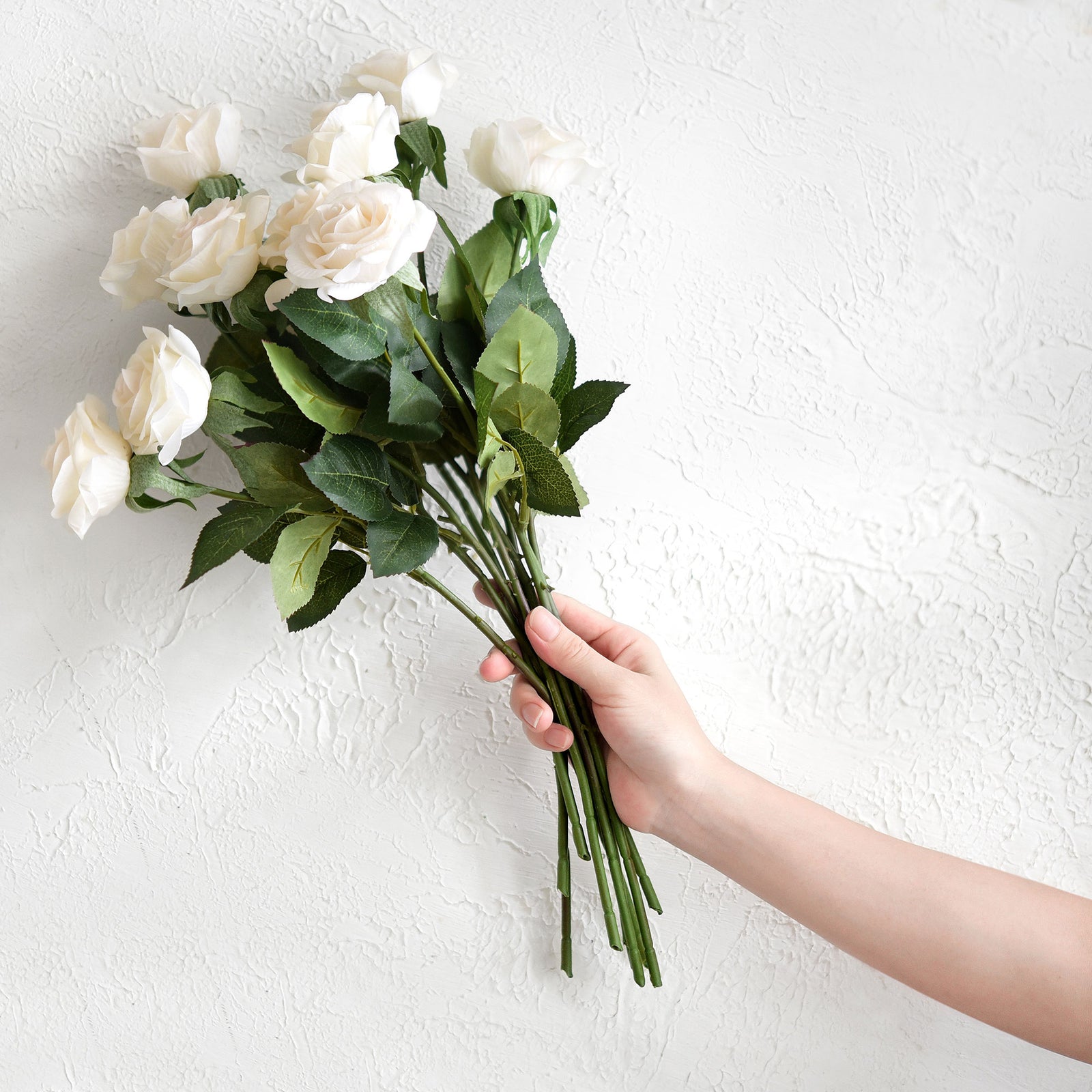 Light Champagne Real Touch Roses Silk Artificial Flowers ‘Petals Feel and Look like Fresh Roses' Wedding, Bridal, Home Décor