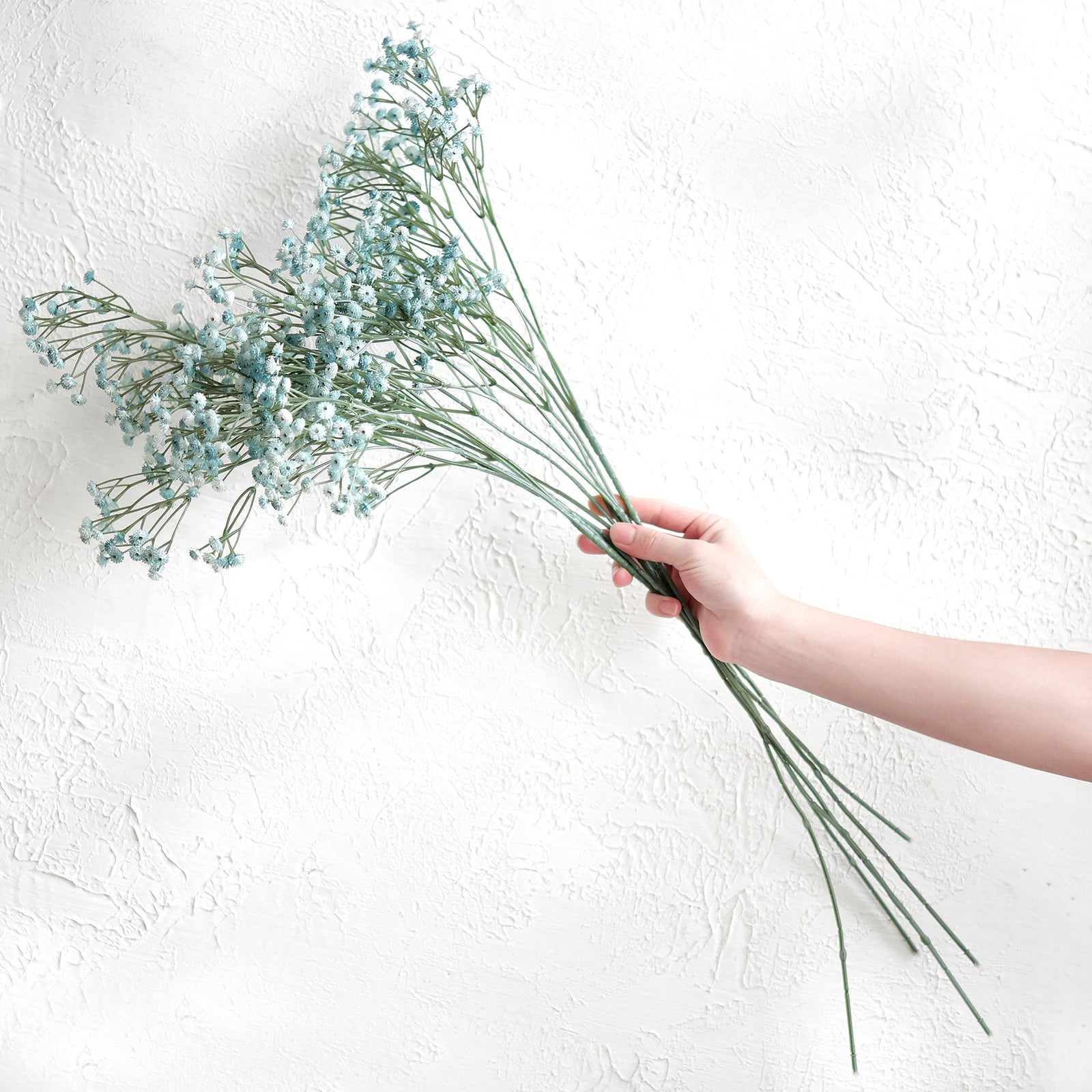 Glacier Blue Baby’s Breath Artificial Flowers Baby’s Breath Gypsophila Tall Long Stems 6 Stems 69cm(2.3ft) Softer Material