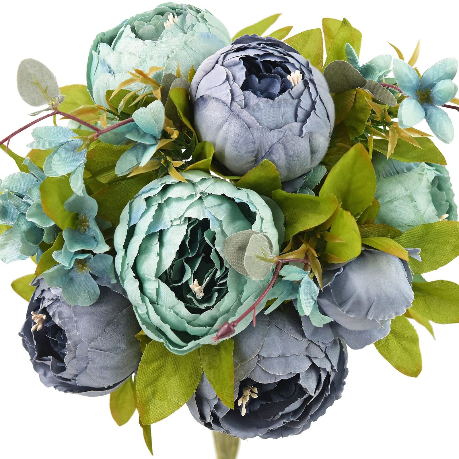 FiveSeasonStuff 1 Bouquet of Peony Silk Artificial Flowers and Hydrangeas/Perfect for Wedding, Bridal, Party, Home, Office Décor