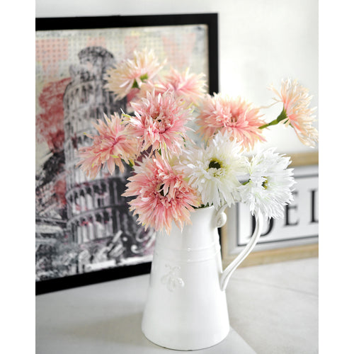 Rose Fog Spider Gerbera Daisies Silk Flowers Real Looking Artificial flowers Home Décor 16.5'' (6 Stems) FiveSeasonStuff