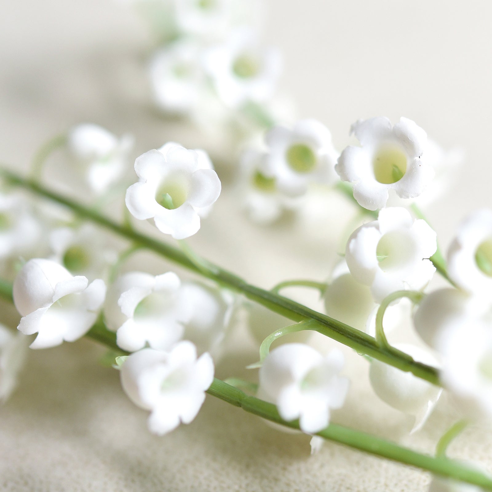 Soft-Touch Artificial Lily of the Valley Bouquet – 7 Stems (14.2")
