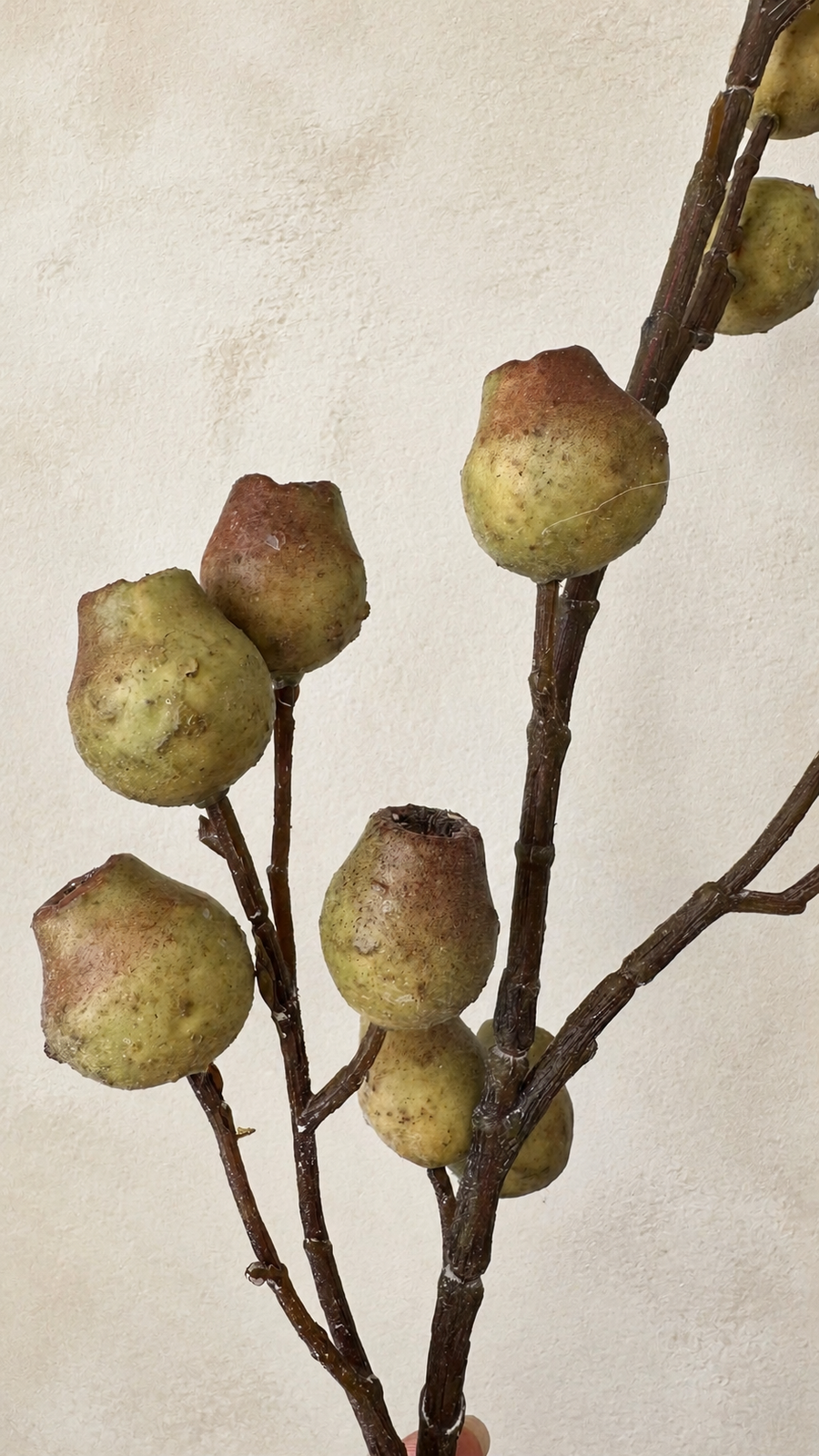 Antique Moss faux berry stem for wreath supplies and floral filler