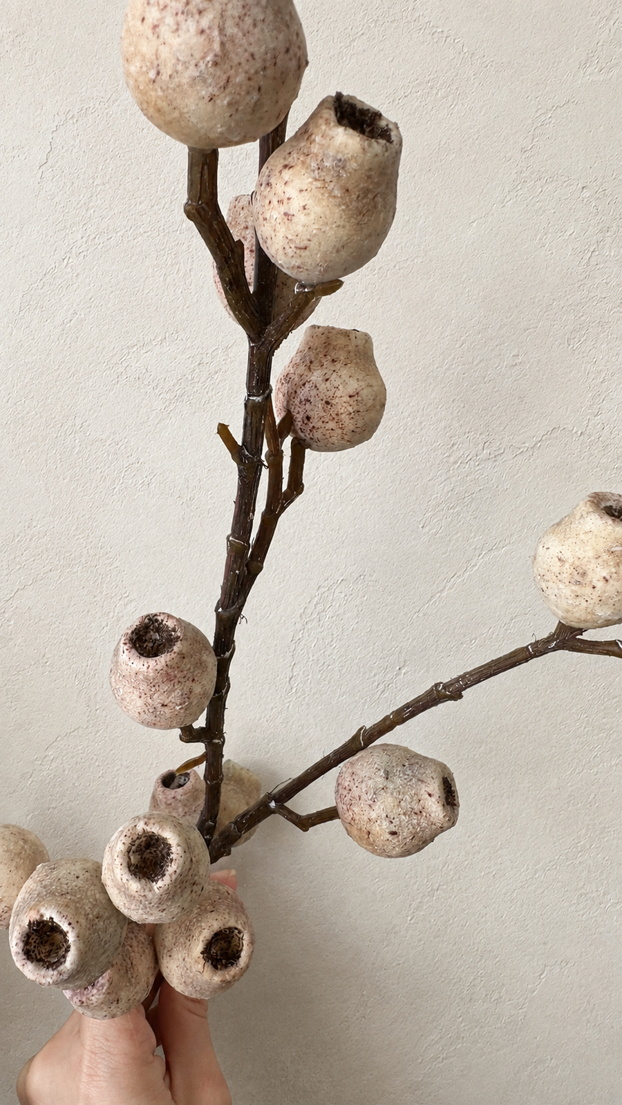 Blushed Cream faux berry stem for wedding centerpieces and floral filler