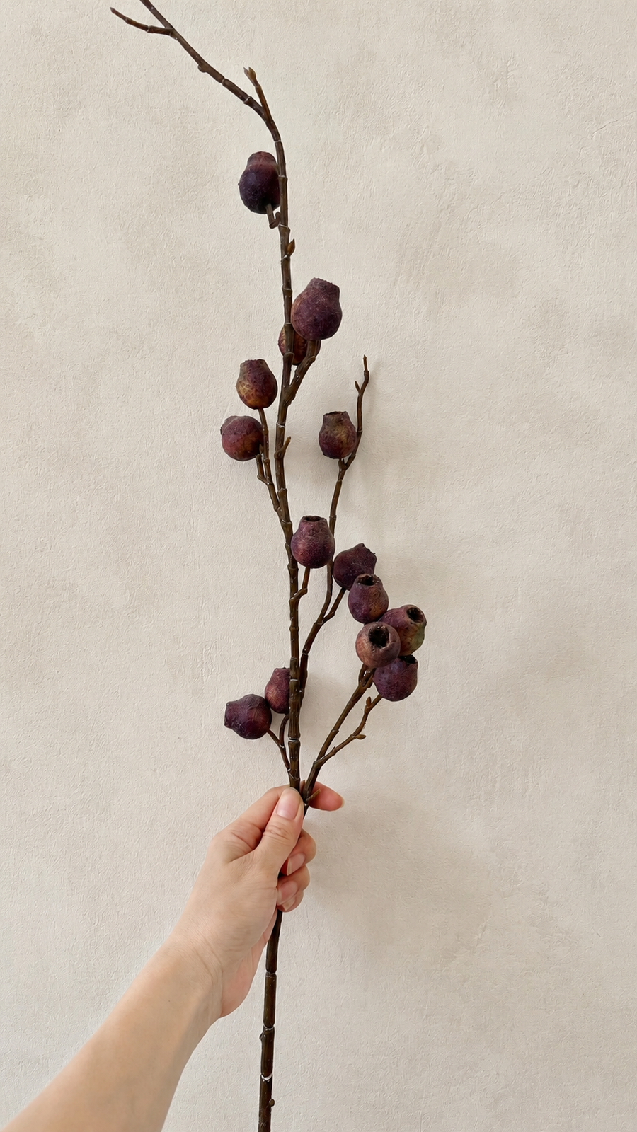 Dusty Plum artificial berry branch styling image for home decor